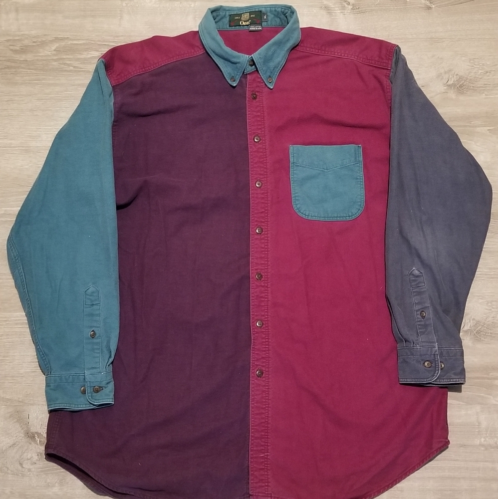 Vintage 90s Orvis Multicolor Casual Button Down Shirt Mens XL Made In USA